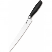 Кухонный хлебный нож Bker Core Professional Bread Knife, 220 мм, сталь X50CrMoV15, рукоять пластик купить в Кемерове