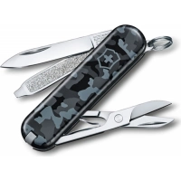 Нож перочинный Victorinox  Classic, сталь X55CrMo14, рукоять Cellidor®, синий камуфляж купить в Кемерове