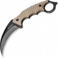 Нож с фиксированным клинком Magnum Spike Karambit — Boker 02SC028, сталь 440A EDP, рукоять стеклотекстолит G10, песочный купить в Кемерове