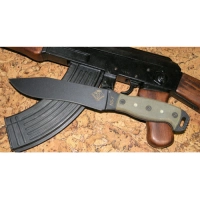 Нож с фиксированным клинком Ontario «NS-7 black micarta», фосфорные доты купить в Кемерове