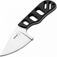 Нож с фиксированным клинком шейный Chad Los Banos Design SFB Neck, Boker Plus 02BO321, сталь 440C Satin, рукоять стеклотекстолит G10 купить в Кемерове