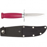 Нож с фиксированным лезвием Morakniv Scout 39 Safe Cerise, сталь Sandvik 12С27, рукоять береза, розовый купить в Кемерове