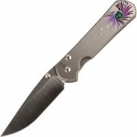 Нож складной Chris Reeve Large Sebenza 21 Agate Cabochon, сталь CPM-S35VN, рукоять титан купить в Кемерове