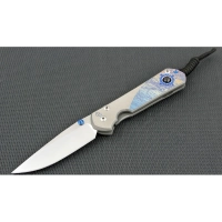 Нож складной Chris Reeve Large Sebenza 21 Almandine Cabochon, сталь CPM-S35VN, рукоять титан купить в Кемерове