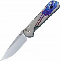 Нож складной Chris Reeve Large Sebenza 21 Ametyst Cabochon L21UN E Amethyst SS14, сталь CPM-S35VN, рукоять титан купить в Кемерове