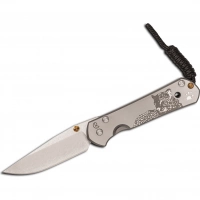 Нож складной Chris Reeve Large Sebenza 21, сталь CPM S35VN, рукоять титан с рисунком Leopard купить в Кемерове