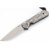 Нож складной Chris Reeve Large Sebenza 21, сталь CPM S35VN, рукоять титан с рисунком Perception купить в Кемерове