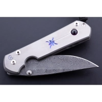 Нож складной Chris Reeve Large Sebenza 21 Unique Graphics, сталь дамаск, рукоять титан купить в Кемерове