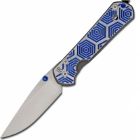 Нож складной Chris Reeve Large Sebenza, сталь CPM S35VN, рукоять титан с рисунком Blue Hex купить в Кемерове