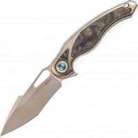 Нож складной Rikeknife Unicorn, сталь M390, Blue Carbon купить в Кемерове