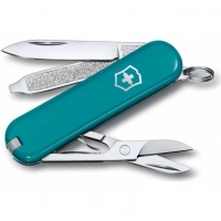 Нож Victorinox Classic SD Colors, Mountain Lake (0.6223.23G) бирюзовый, 7 функций 58мм купить в Кемерове