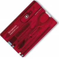 Швейцарская карта Victorinox SwissCard, сталь X45CrMoV15, рукоять ABS-Пластик, красный купить в Кемерове