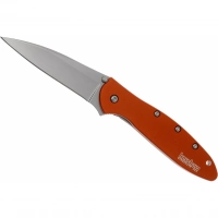 Складной нож Leek — Kershaw 1660OR, сталь Sandvik™ 14C28N, рукоять анодированный алюминий оранжевого цвета купить в Кемерове